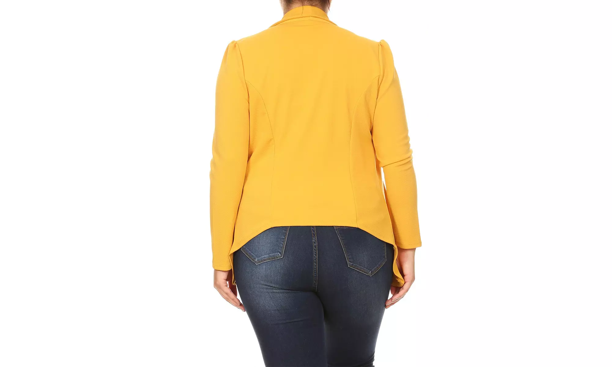 Women's Solid Plus Size Long Sleeves Blazer Jacket
