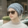 Image 4:  Unisex Winter Hat  Ponytail Beanie Hat Stretch Knit  Bun Beanie Hat  