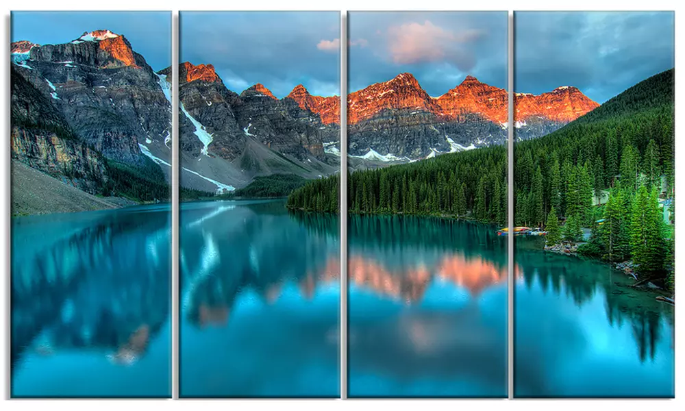 Moraine Lake Sunrise - Landscape Photography Canvas Print - Primary Image