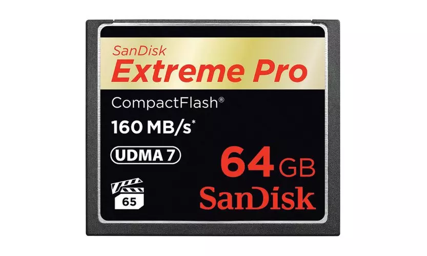 SanDisk 64GB Extreme Pro CompactFlash Memory Card - Primary Image