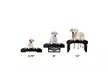 Pet Zone Designer Diner Adjustable Elevated Pet Feeder Raised Dog Bowls - Black - Second Medium