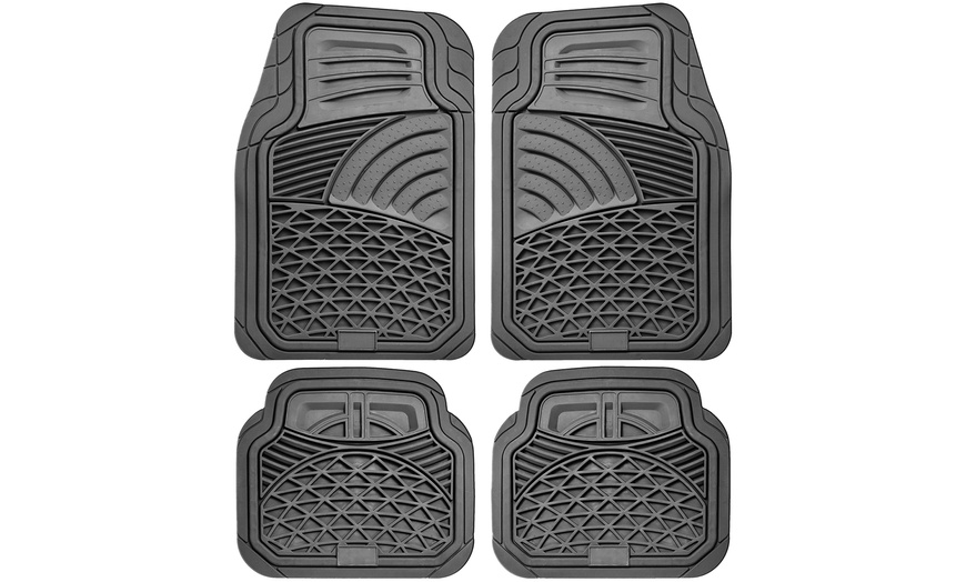 Universal Fit Tactical Heavy Duty Rubber Car Floor Mat Set 4 Piece Groupon 9904