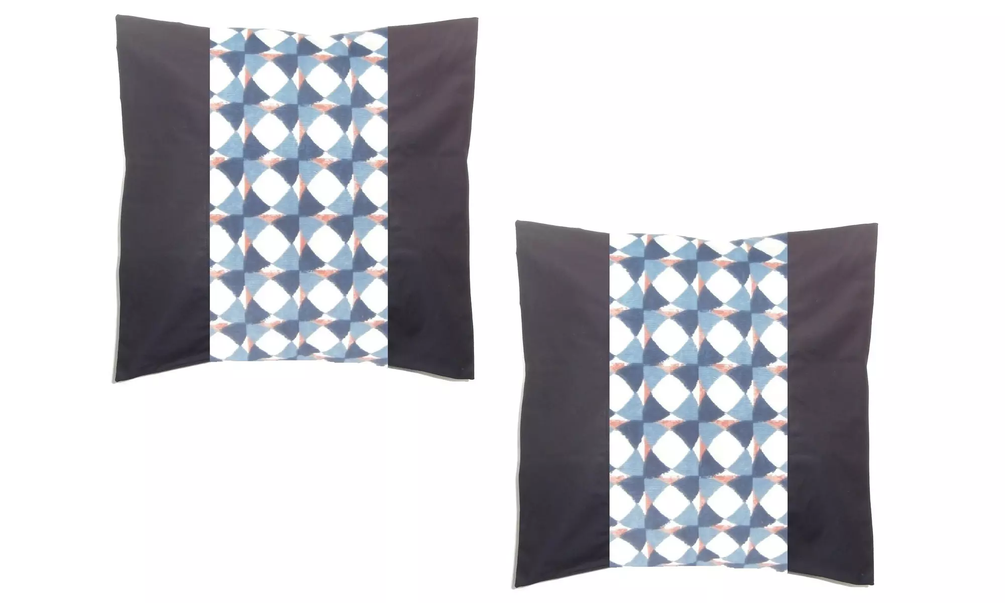 2 Pack Cube Decorative Print (18"x18") Two-Tone Throw Pillow Cushion Cases  - Primary Image