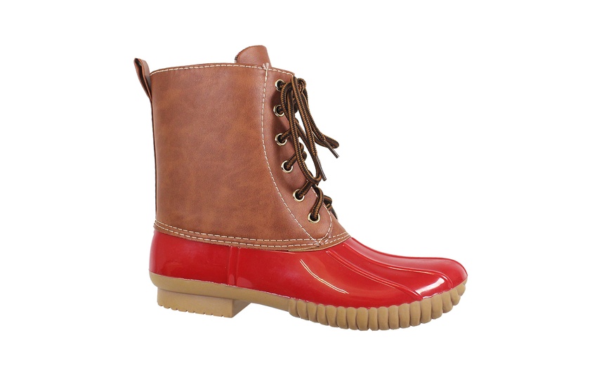 red duck boots