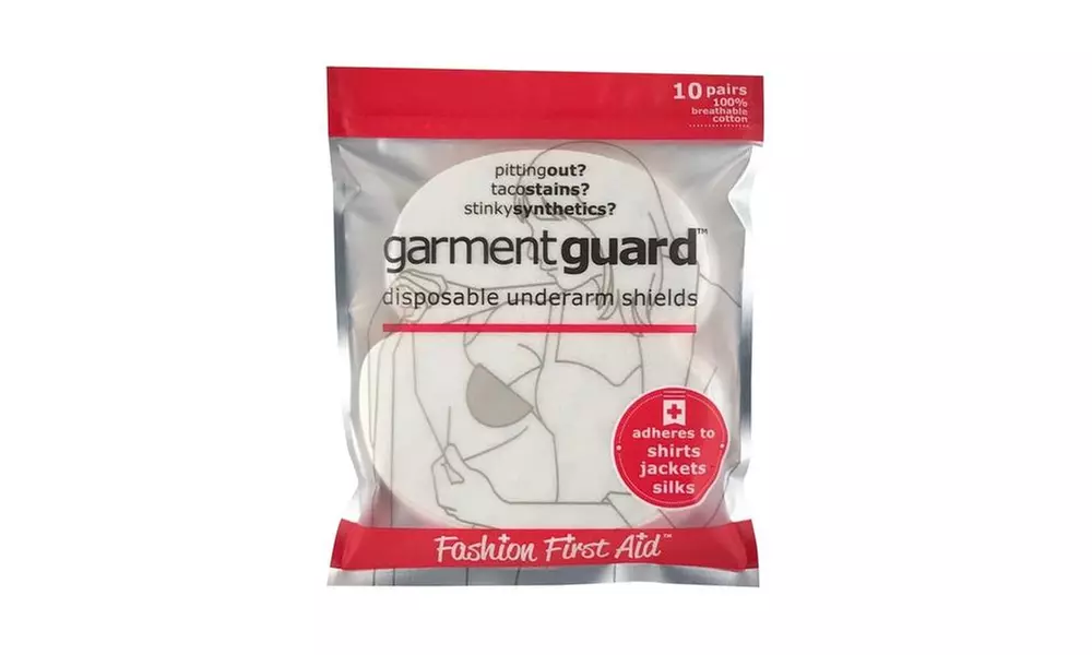 Garment Guard: disposable underarm shields BEIGE 10 pairs inexpensive sweat pads - Primary Image