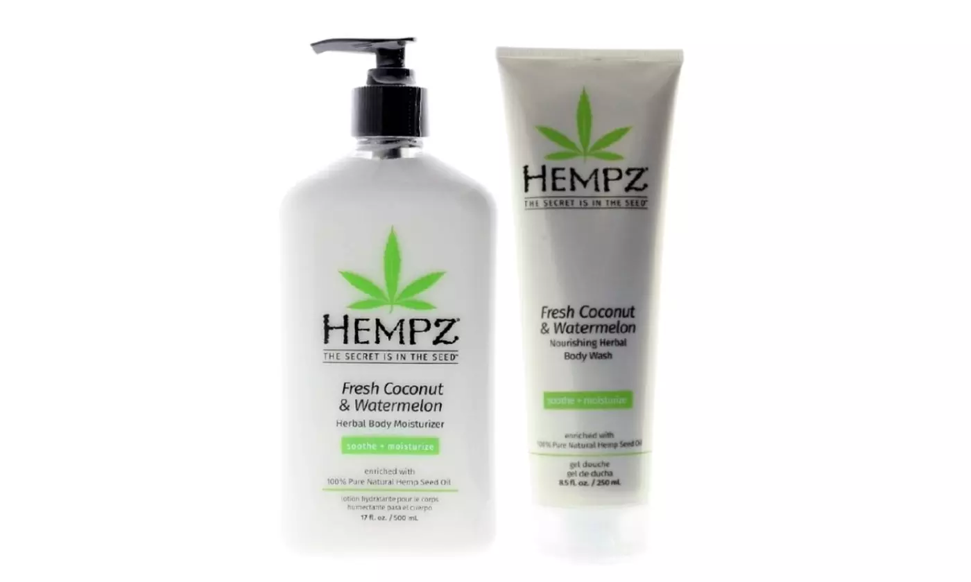 Hempz Fresh Coconut & Watermelon Herbal Body Moisturizer OR Wash (1 OR 2 Pack)