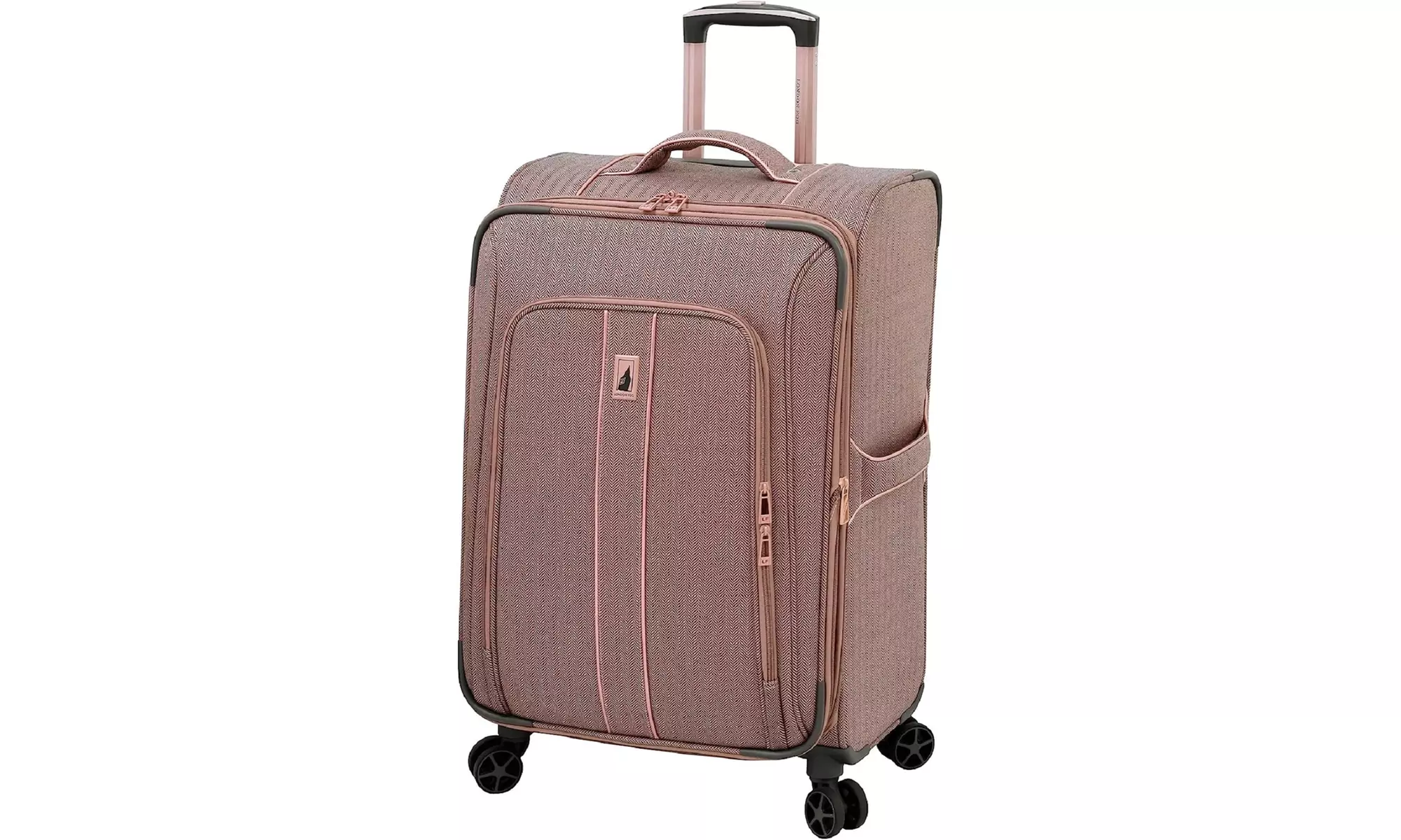 LONDON FOG Newcastle Softside Expandable Spinner Luggage, Rose Charcoal  - Second Medium