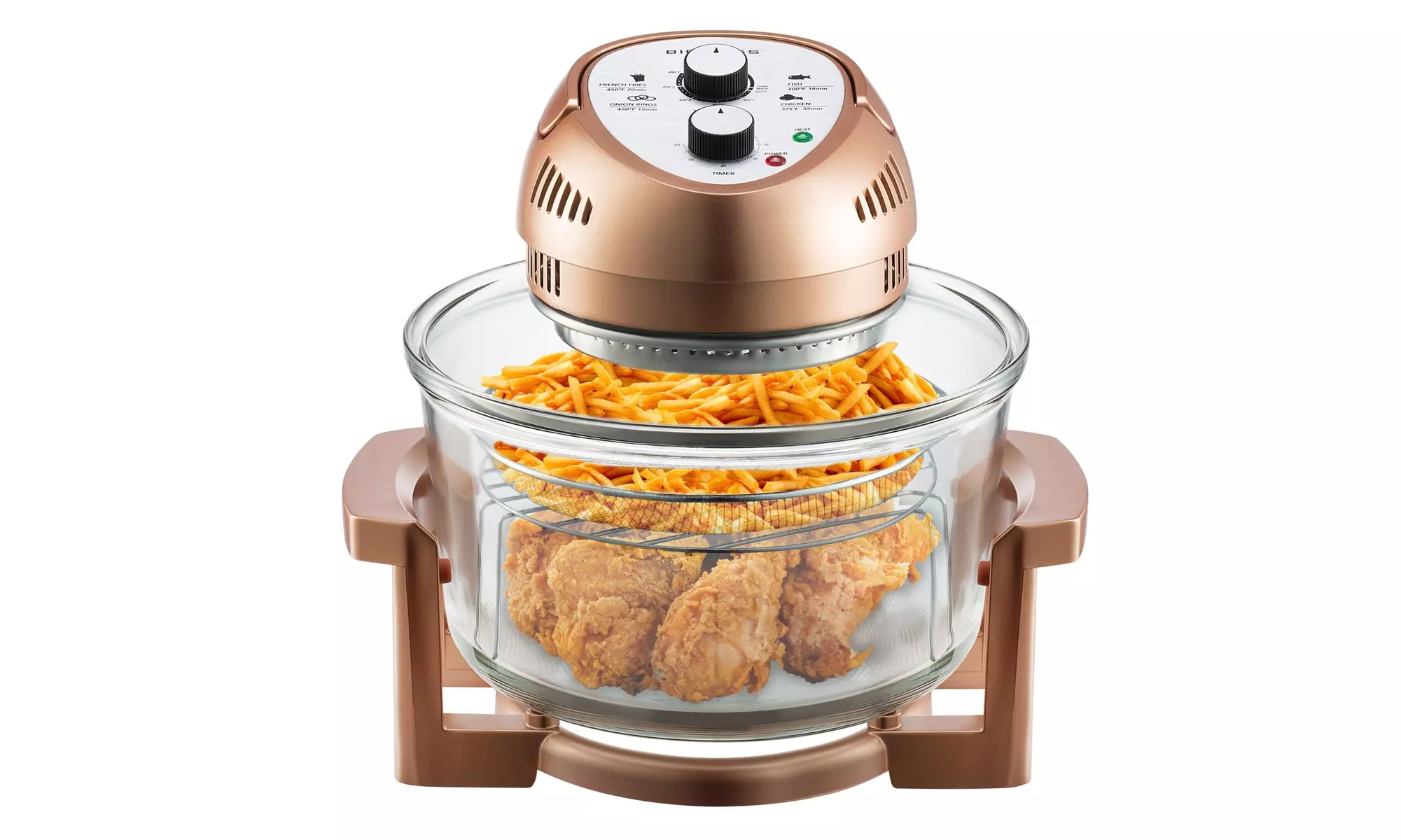 Big Boss 16 Qt. Oil-less Glass Air Fryer Oven with Built-In Timer - Primary Image