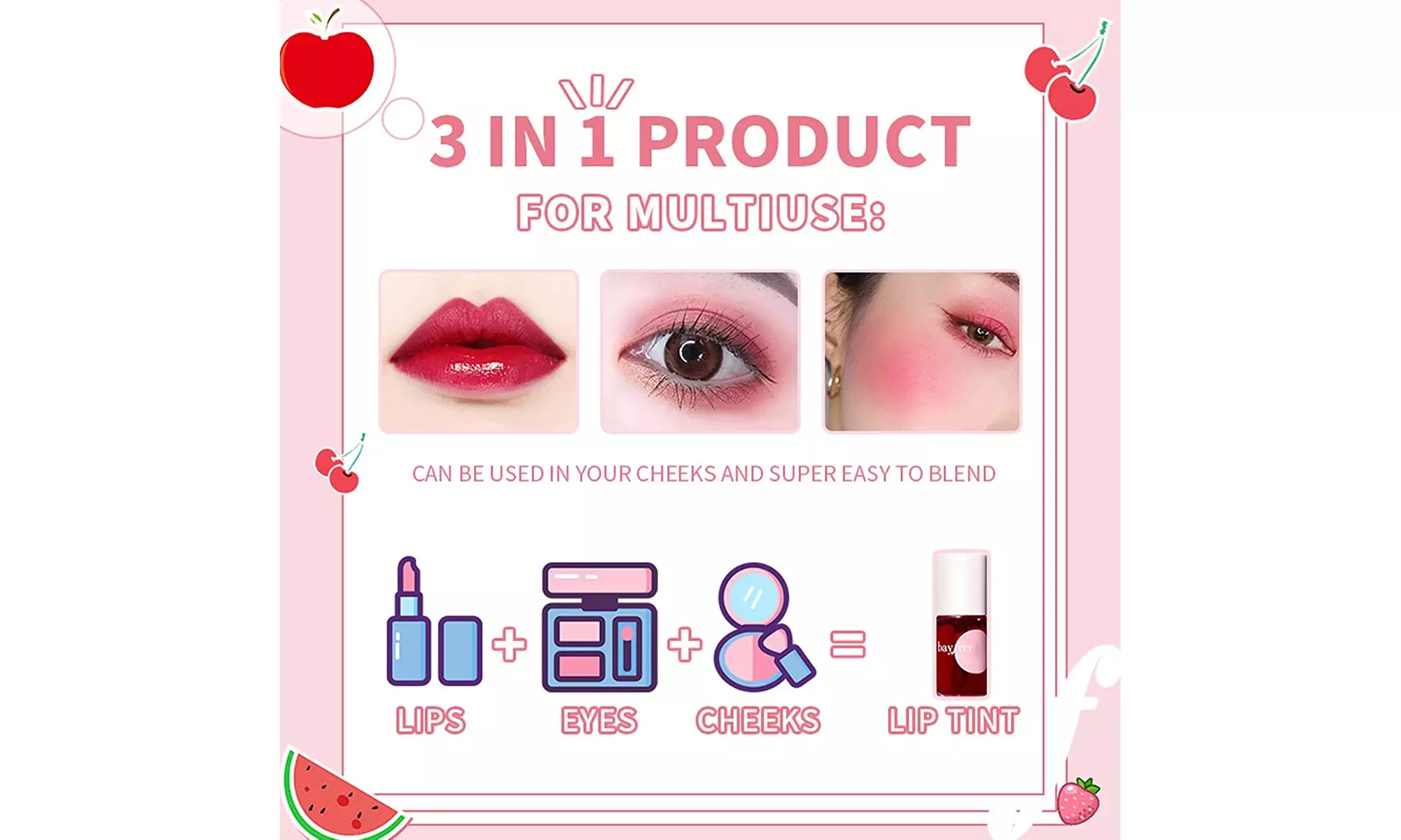 Lip Stain Tint Set,Mini Liquid Lipstick,Sheer Multi Stick Hydrating Formula - Second Medium