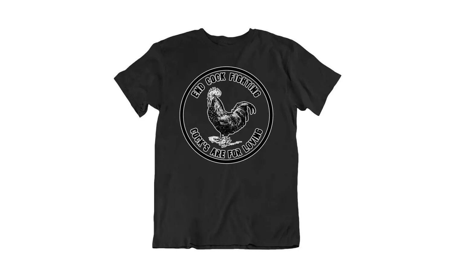 End Cock Fighting Funny Rooster Farm Animal  T-Shirt - Primary Image