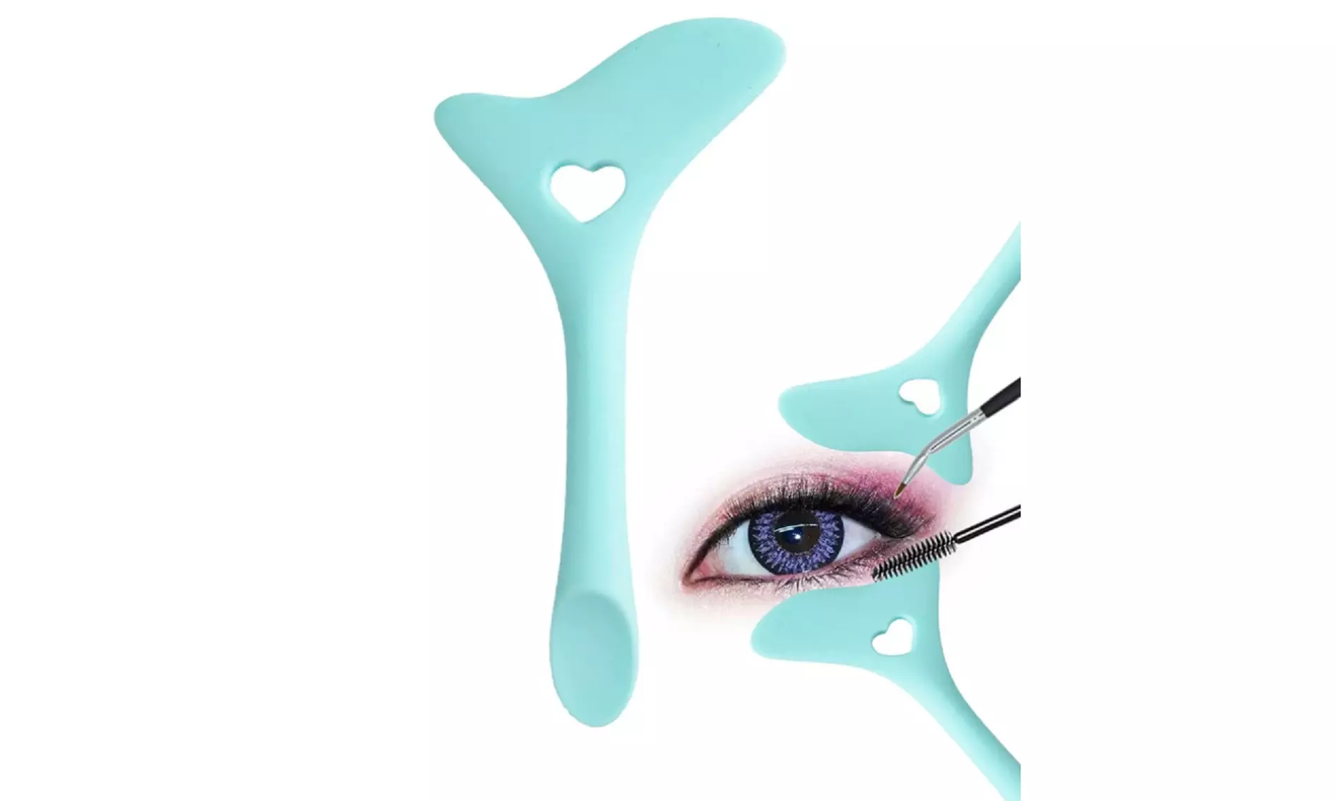 Eyeliner Stencil Silicone Winged Tip Eyeliner Aid Eyebrow Pencil Stencil Tool 