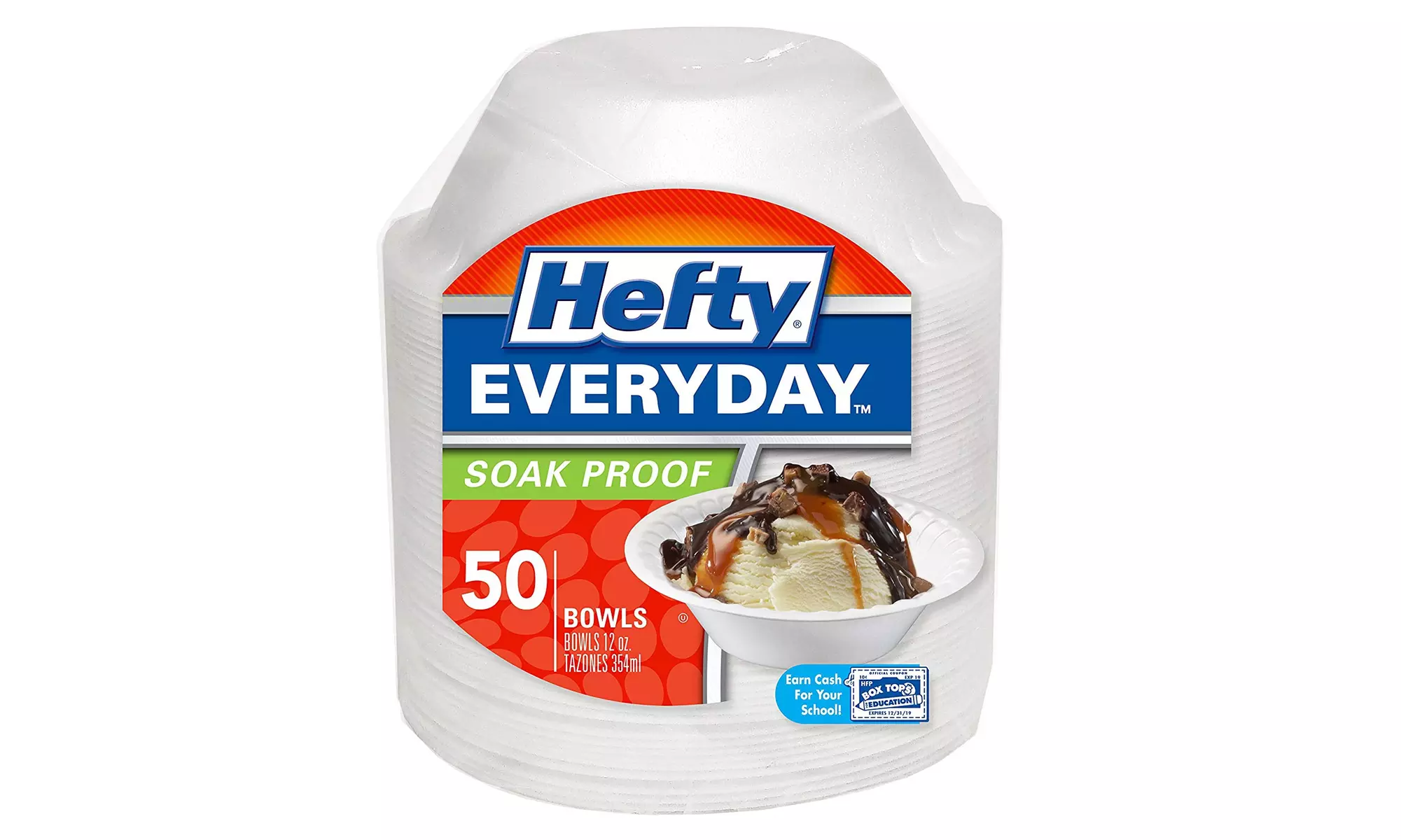 Hefty Medium Round Disposable Foam Bowls - 50 Bowls - Primary Image