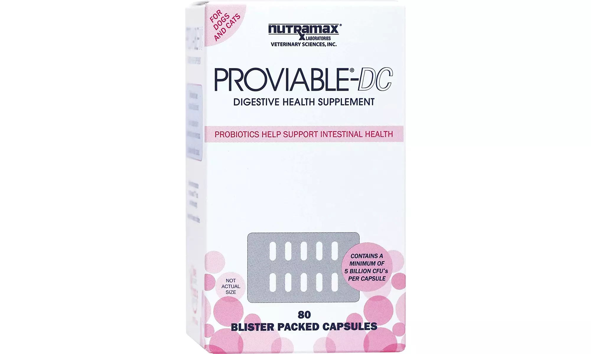 Nutramax Proviable Health Supplement for Cats and Dogs, 80ct - Primary Image