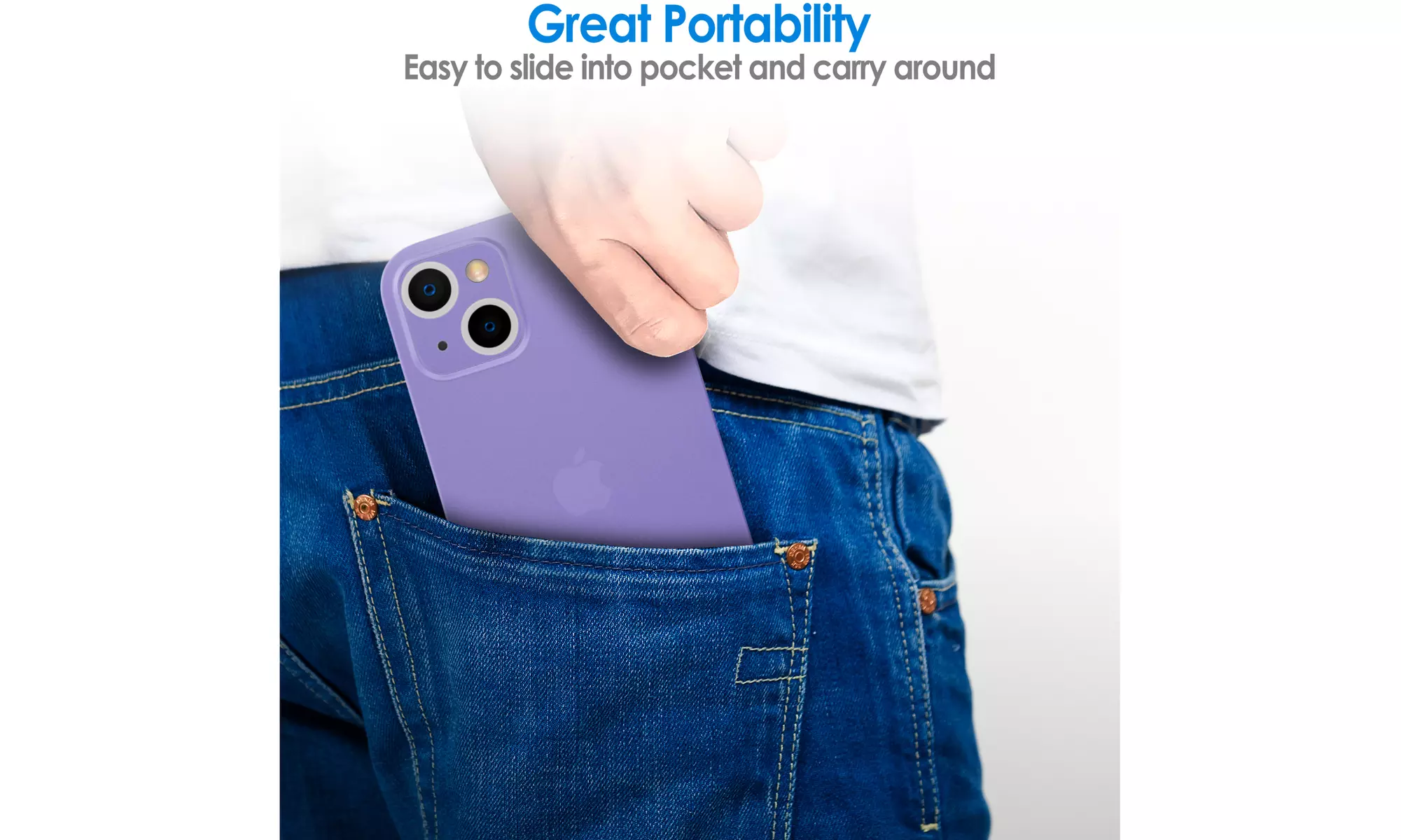 Ultra Slim Matte Case for iPhone 13, Camera Lens Full Protection Hard Thin Cover