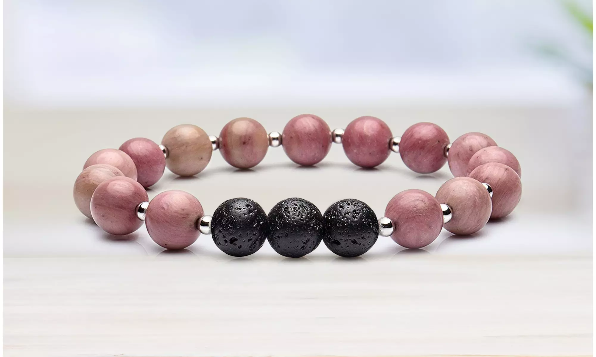 Lava Stone Turquoise-tone Diffuser Bracelet