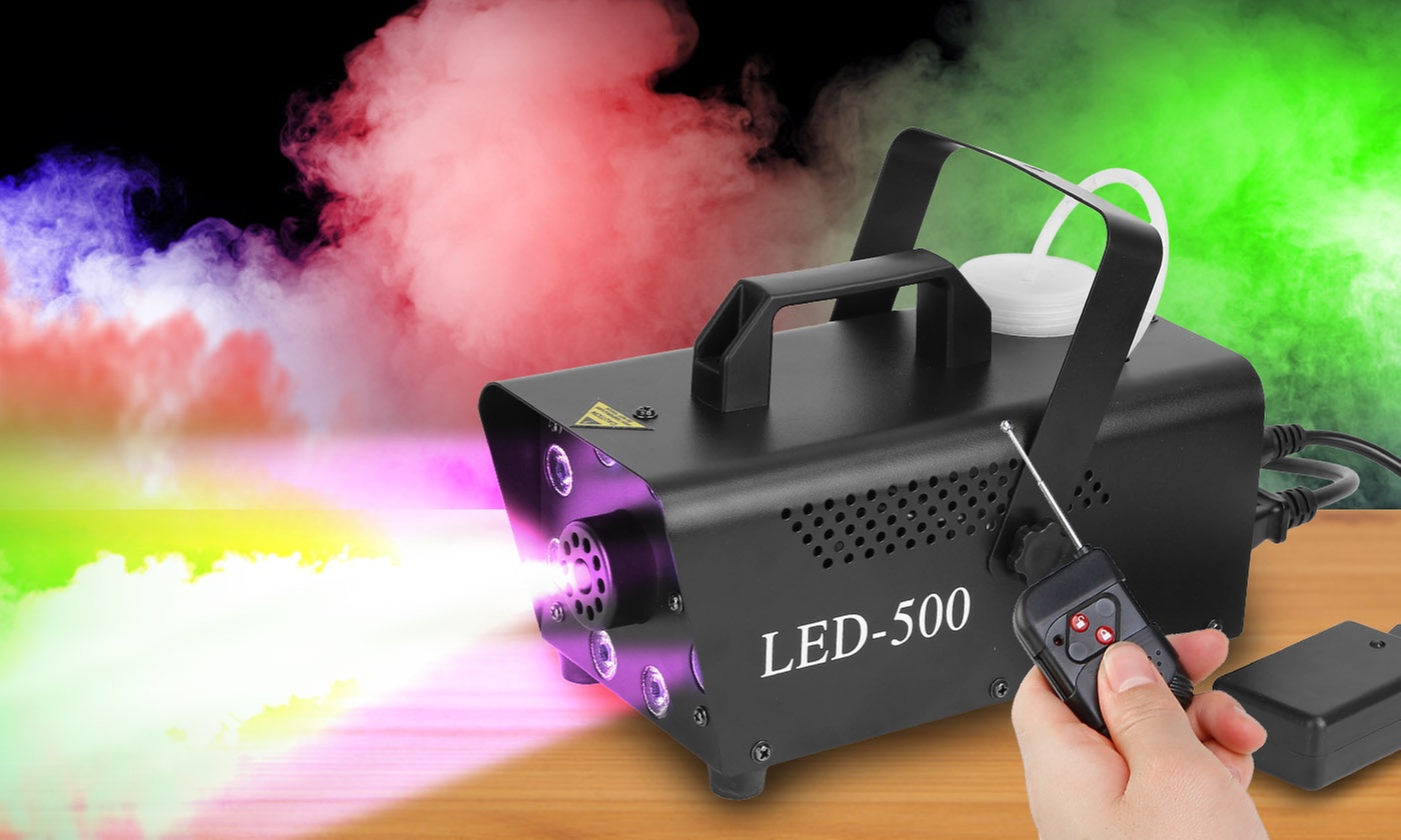 iMounTEK 500W Fog Machine 2000CFM with RGB LED Lights and Remotes