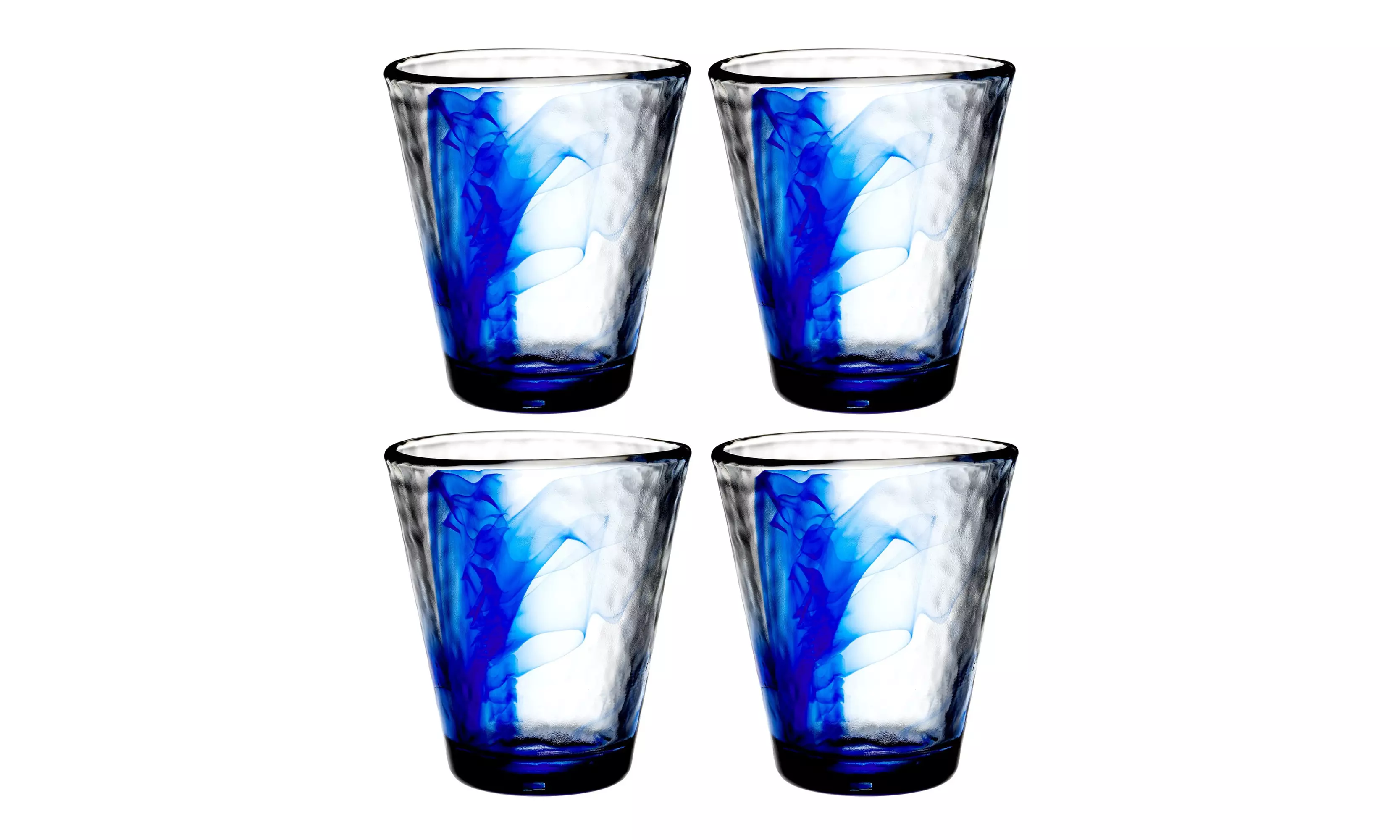 Bormioli Rocco Murano Cobalt Blue Beverage Glass Swirl high quality Design