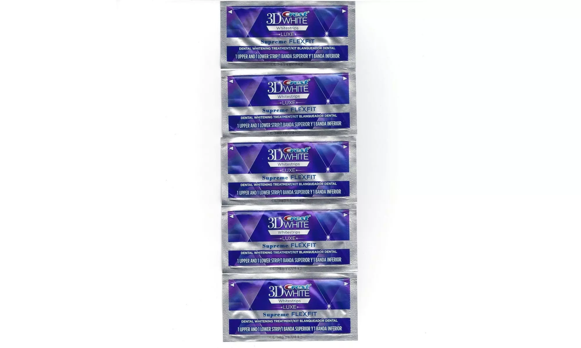 Crest 3D Luxe Whitestrips Whitening Professional Effects (5 Treats/5Pouches) - Second Medium