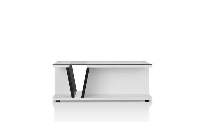 Abeja Contemporary White Glass Top Coffee Table Groupon - White Contemporary Glass Top Coffee Table Abeja Contemporary White Glass Top Coffee Table Groupon - White Contemporary Glass Top Coffee Table