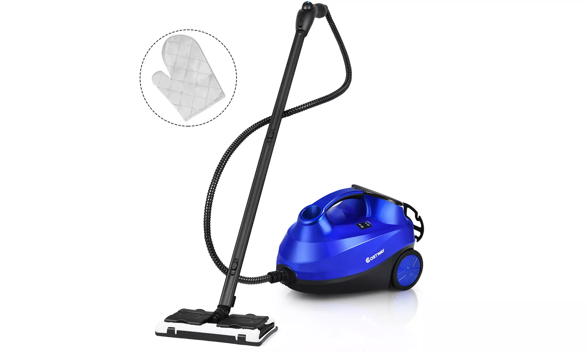 Costway 2000W Heavy Duty Steam Cleaner Mop Multi-Purpose W/19 Accessories Blue - Primary Image