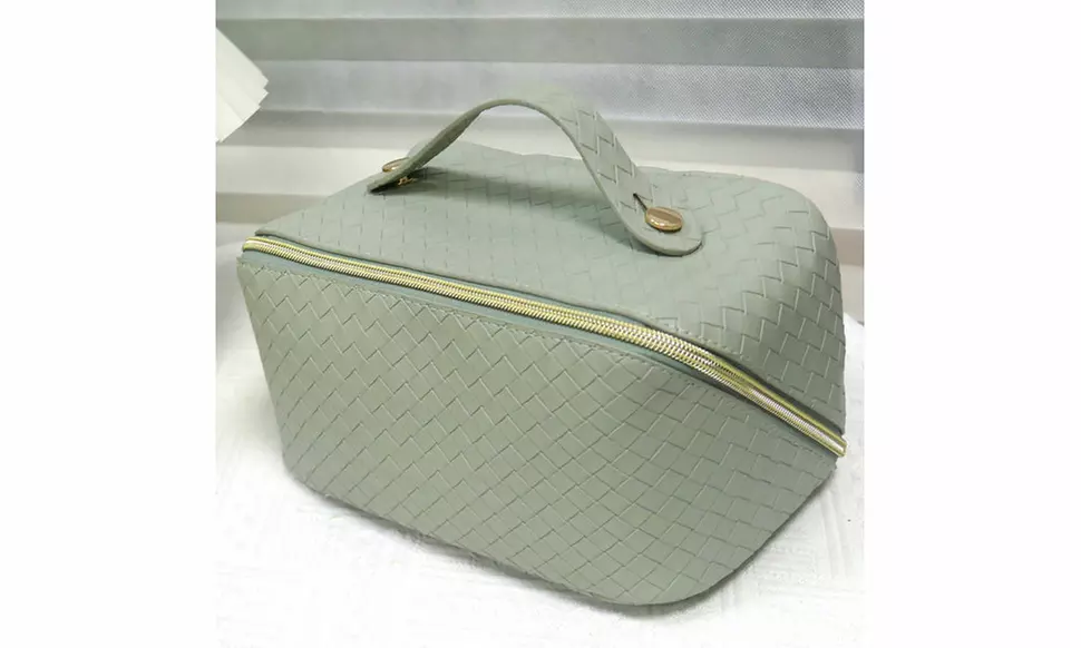Large Capacity Lay Flat Makeup Bag Travel Cosmetic Bag Multifunctional Storage