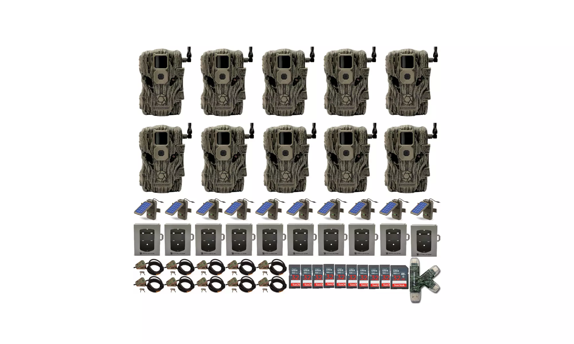 Stealth Cam Fusion X 26MP Trail Camera (ATandT) Power Panel Bundle (10-Pack) - Primary Image