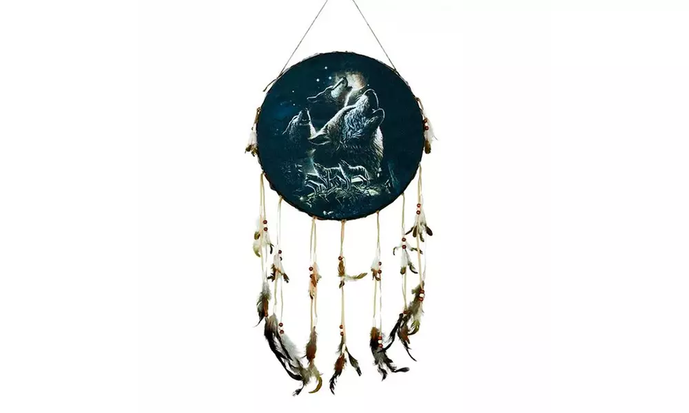 Cherish Crafts 16" Drum Dream Catcher DC16046, Black - Primary Image