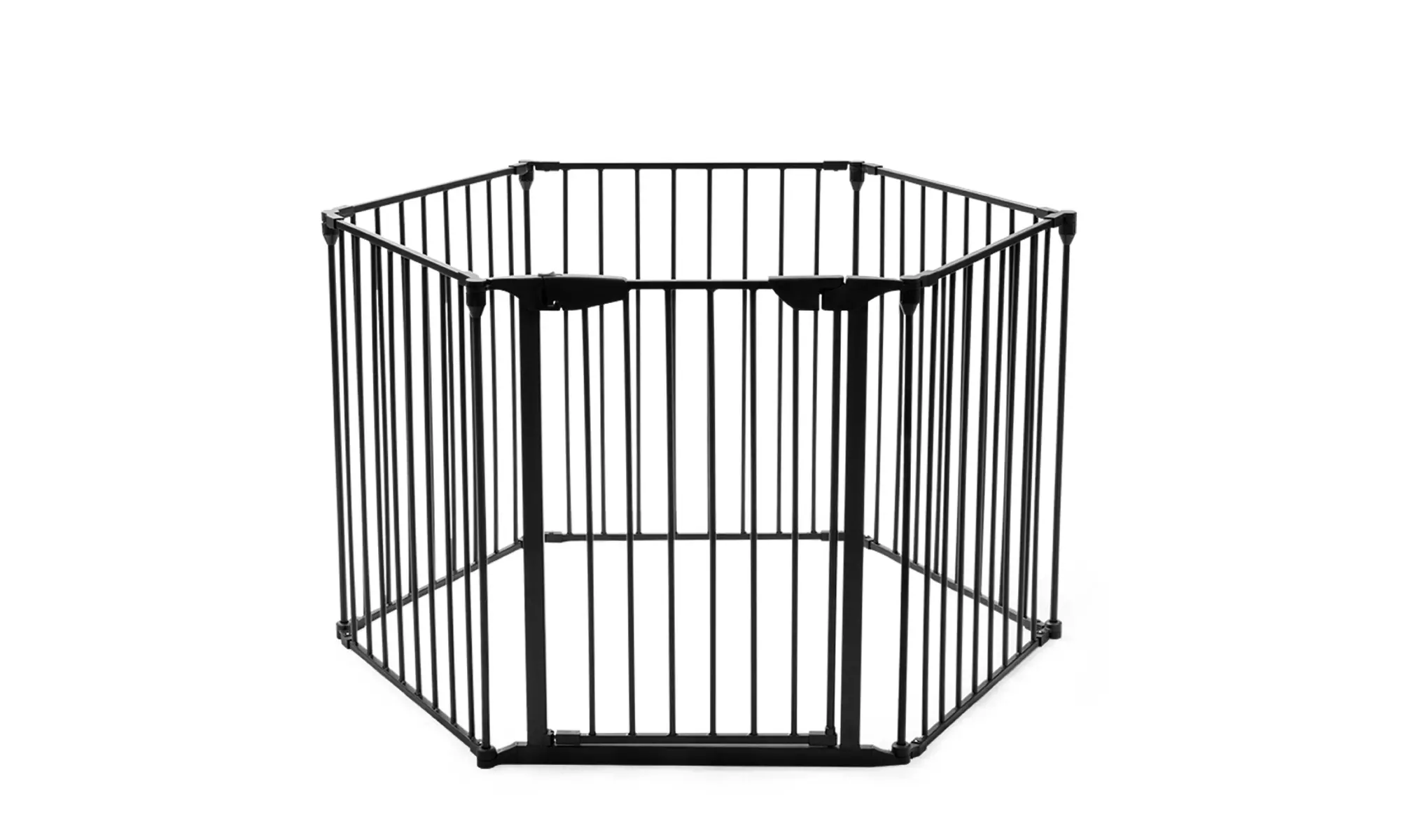 Multifunction 6 Panel Metal Gate Baby Pet Fence Safe Playpen Barrier Wall-mount