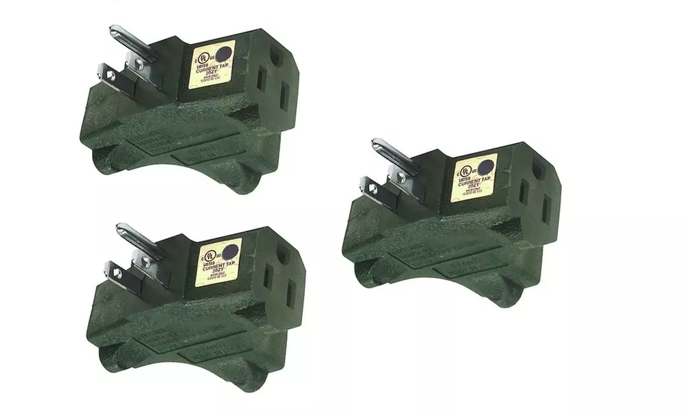 3-Way Outlet Wall Plug Adapters (3 Pack) - Primary Image