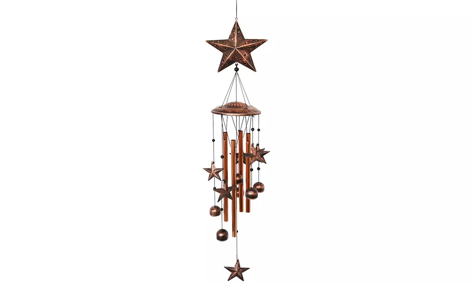 BLESSEDLAND Star Wind Chimes-4 Hollow Aluminum Tubes - Primary Image