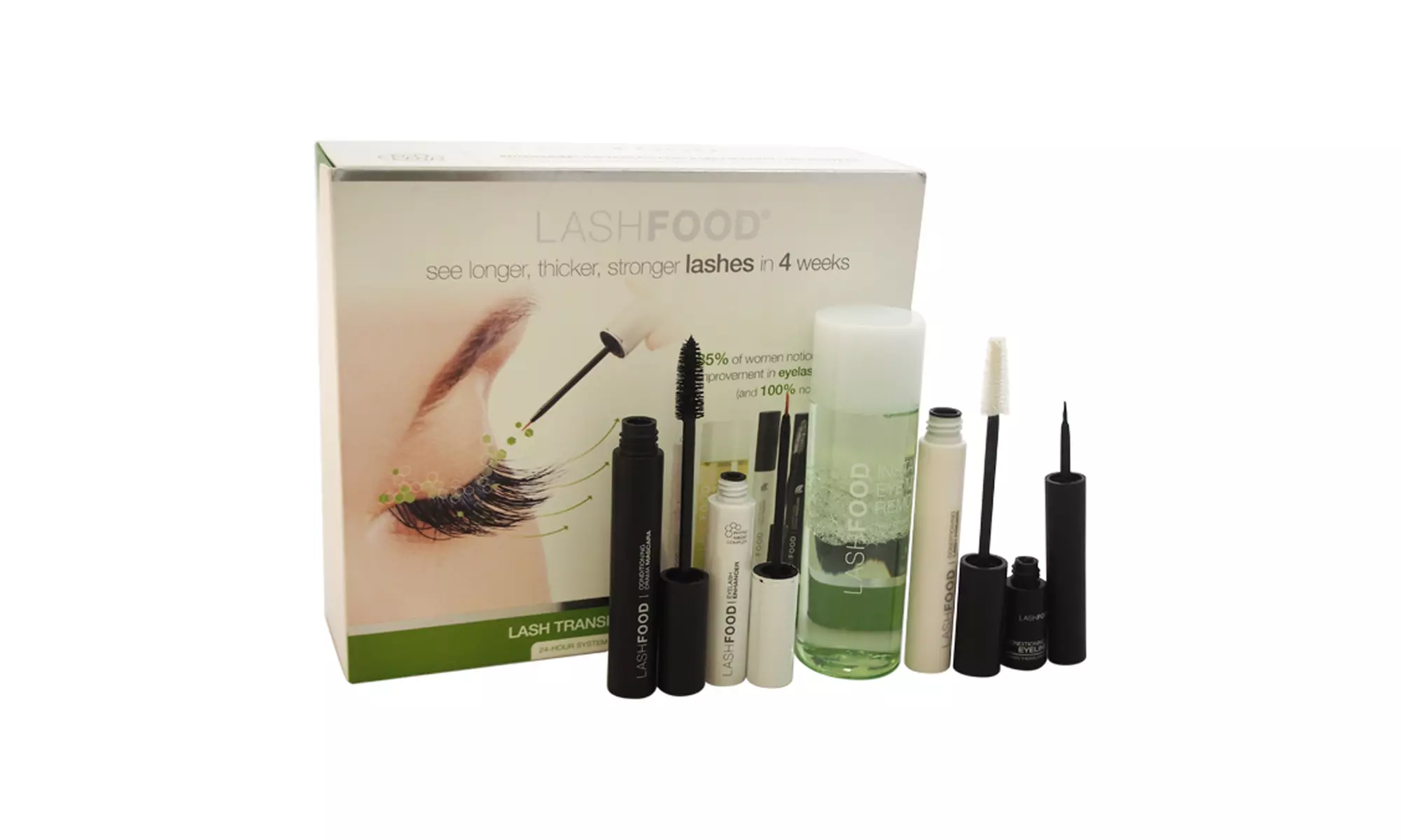 Lash Transformation System by LashFood for Women - 5 Pc Kit - Second Medium