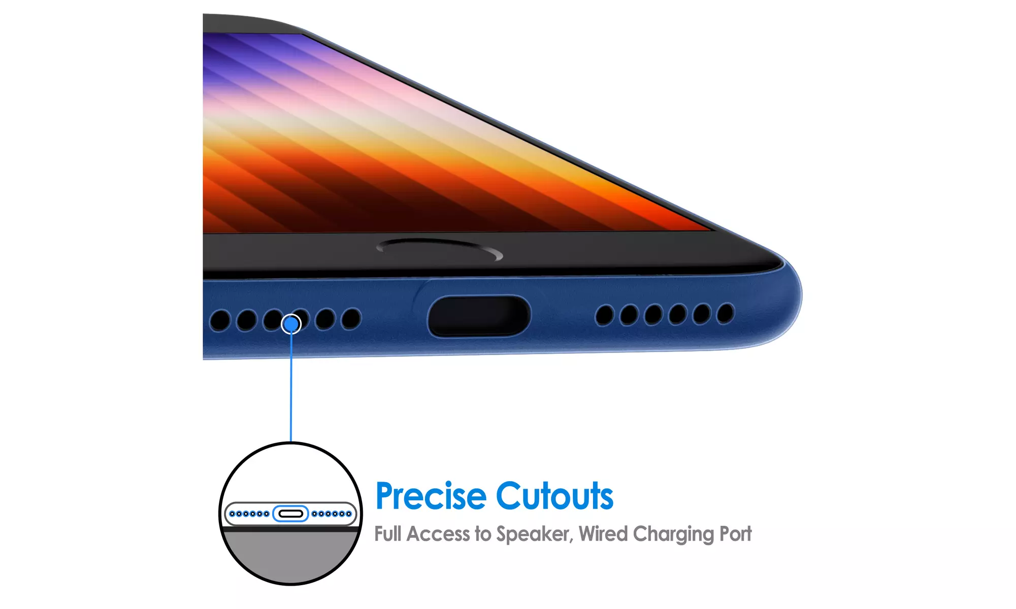 Ultra Slim Matte Hard Case for iPhone 8/7/SE 3/2, Camera Lens Cover Protection