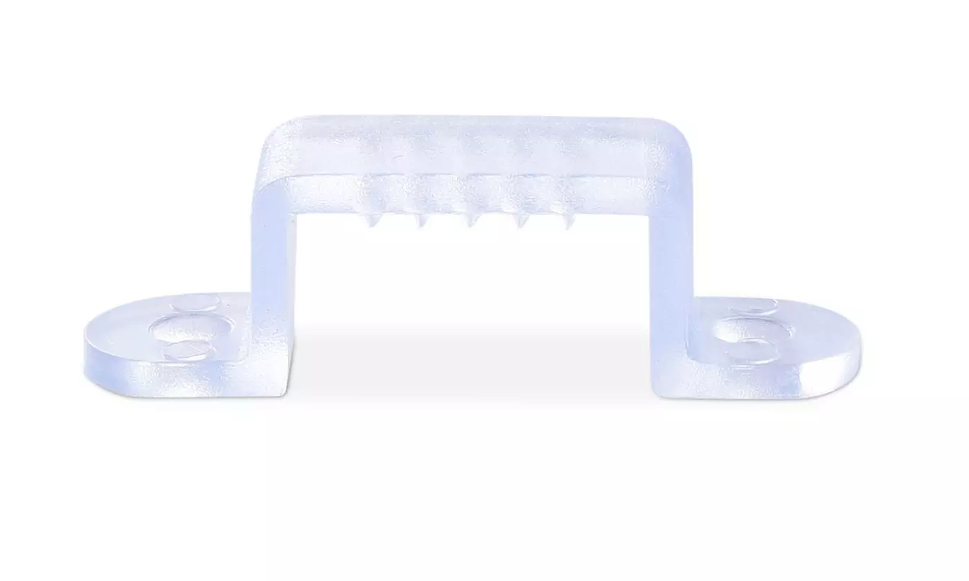 iMounTEK Plastic Transparent LED Strip Light Mounting Clips (10-Pack) - Second Medium