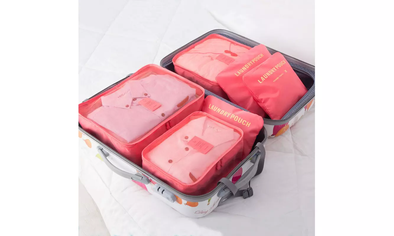 9Pcs Waterproof Clothes Storage Bags Packing Cube Travel Luggage Organizer Pouch