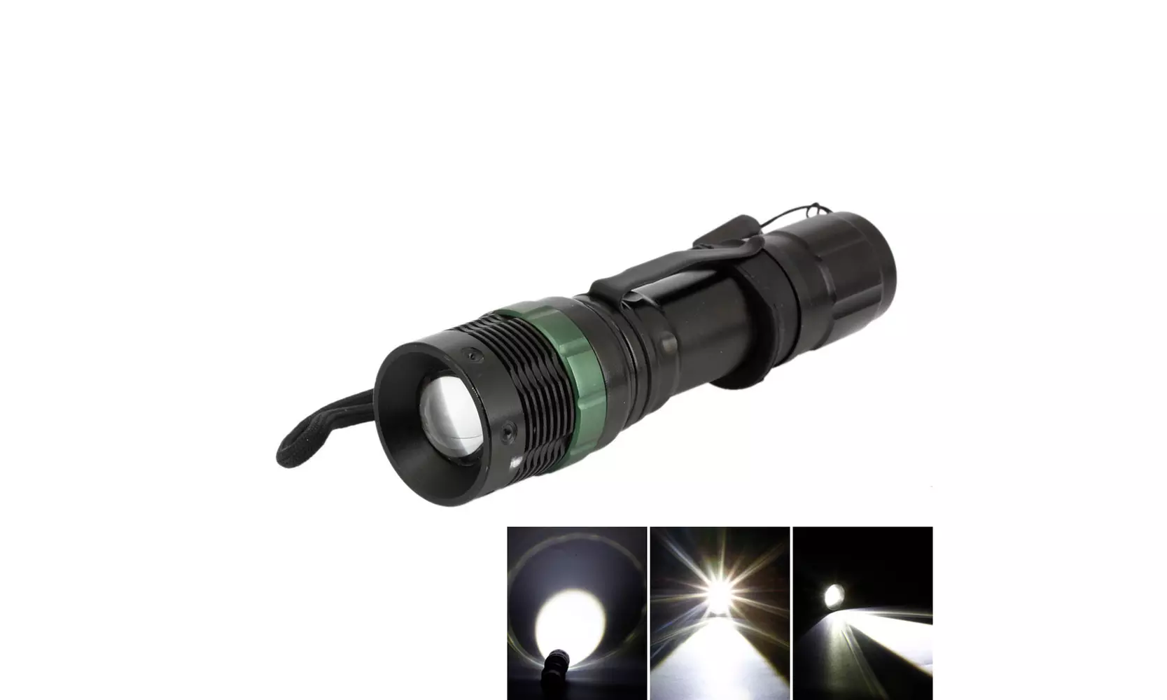  SA-9 7W Flat Focusing White Light Flashlight Camping Lamp Black - Second Medium