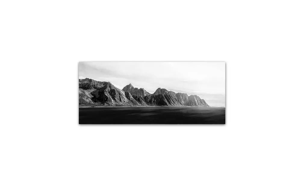 Erik Brede 'Lofotveggen Panorama BW' Canvas Art - Primary Image