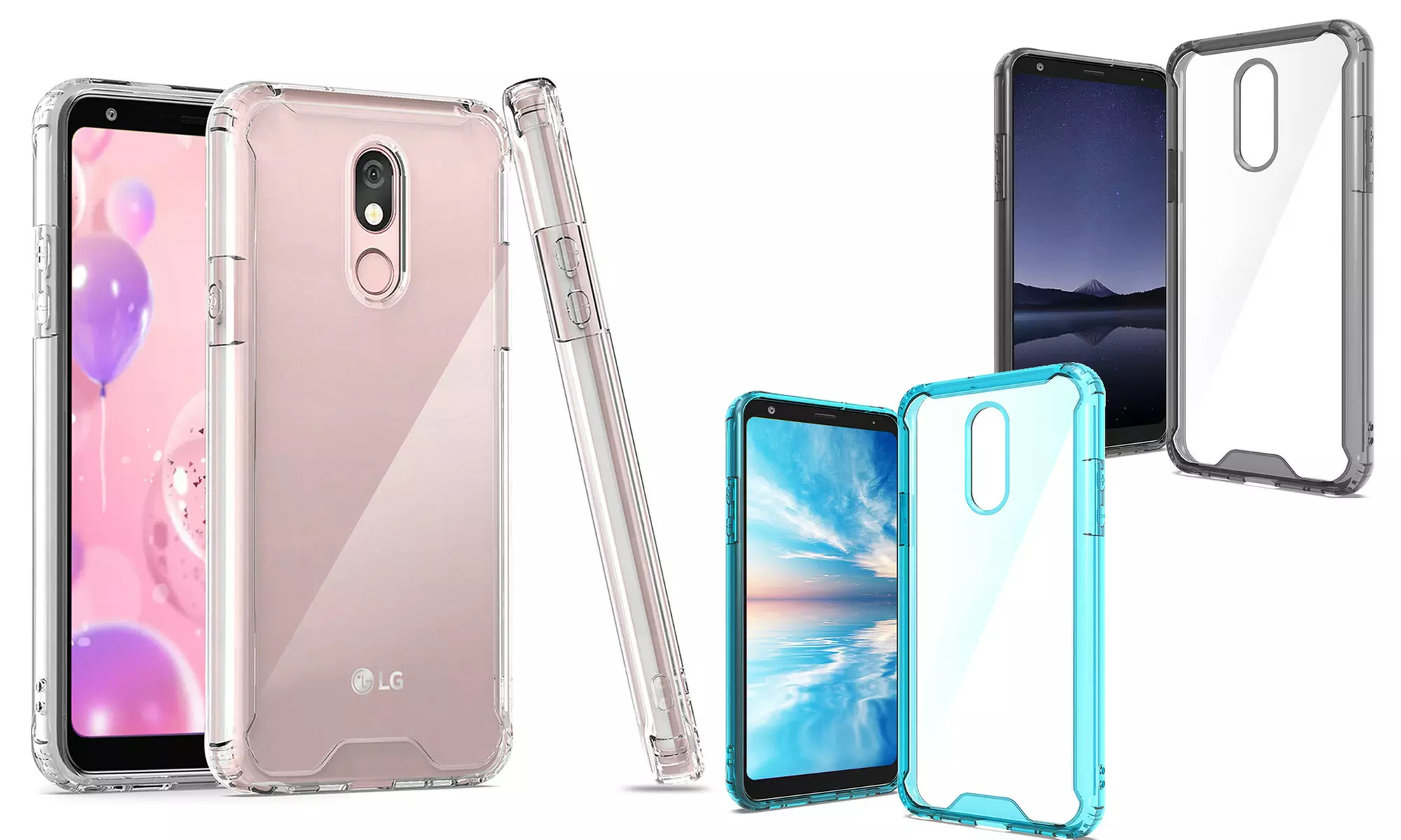 Slim TPU Bumper with Clear Hard Rear Panel Case for LG STYLO 5 - Primary Image
