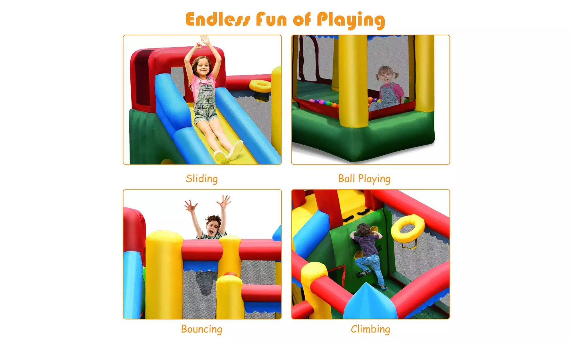 Costway Mighty Inflatable Bounce House Castle Jumper Moonwalk Bouncer