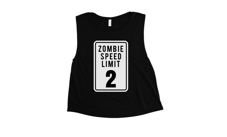 Image 4: Zombie Speed Limit Womens Crop Top