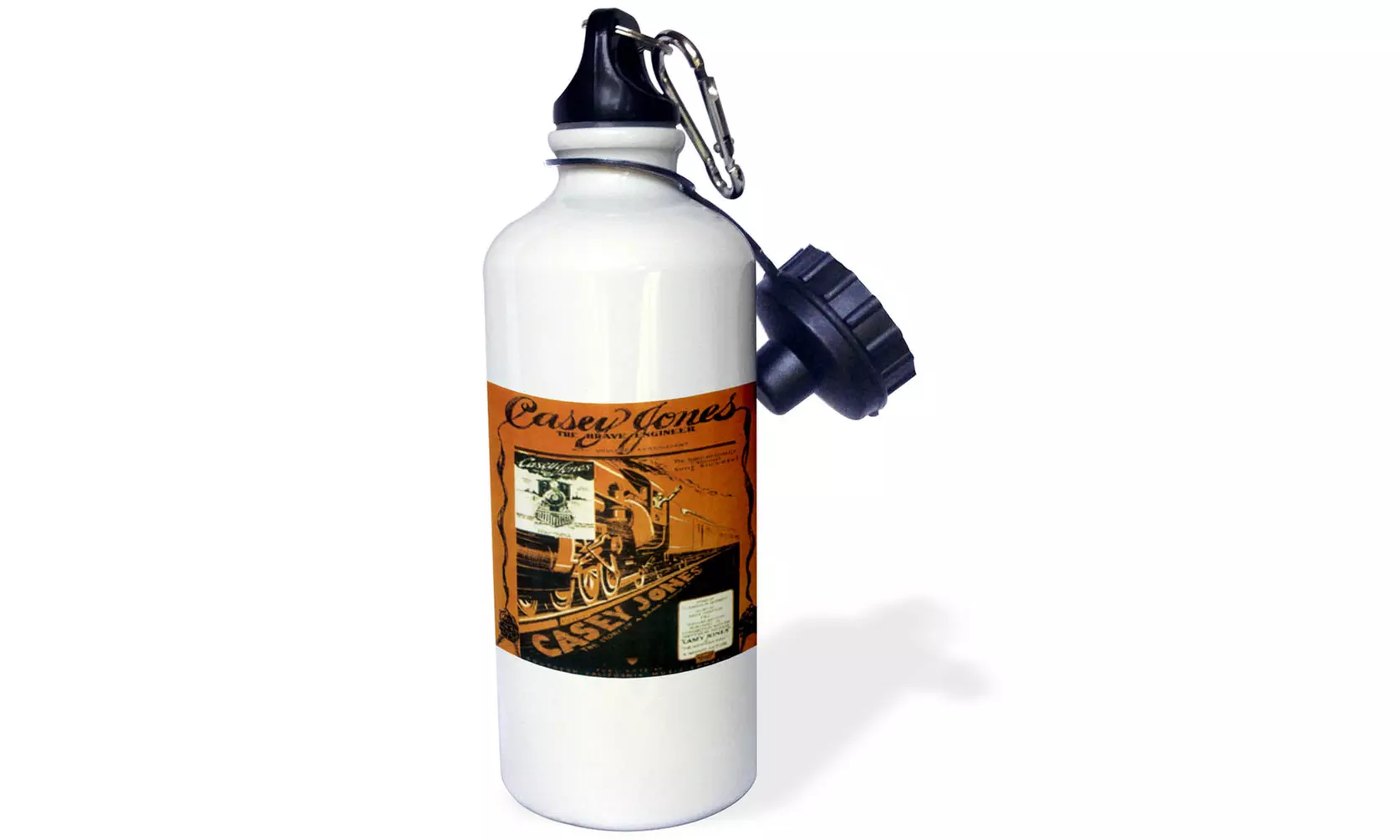 Water Bottle Casey Jones The Brave engineer Steam engine Locomotive - Primary Image