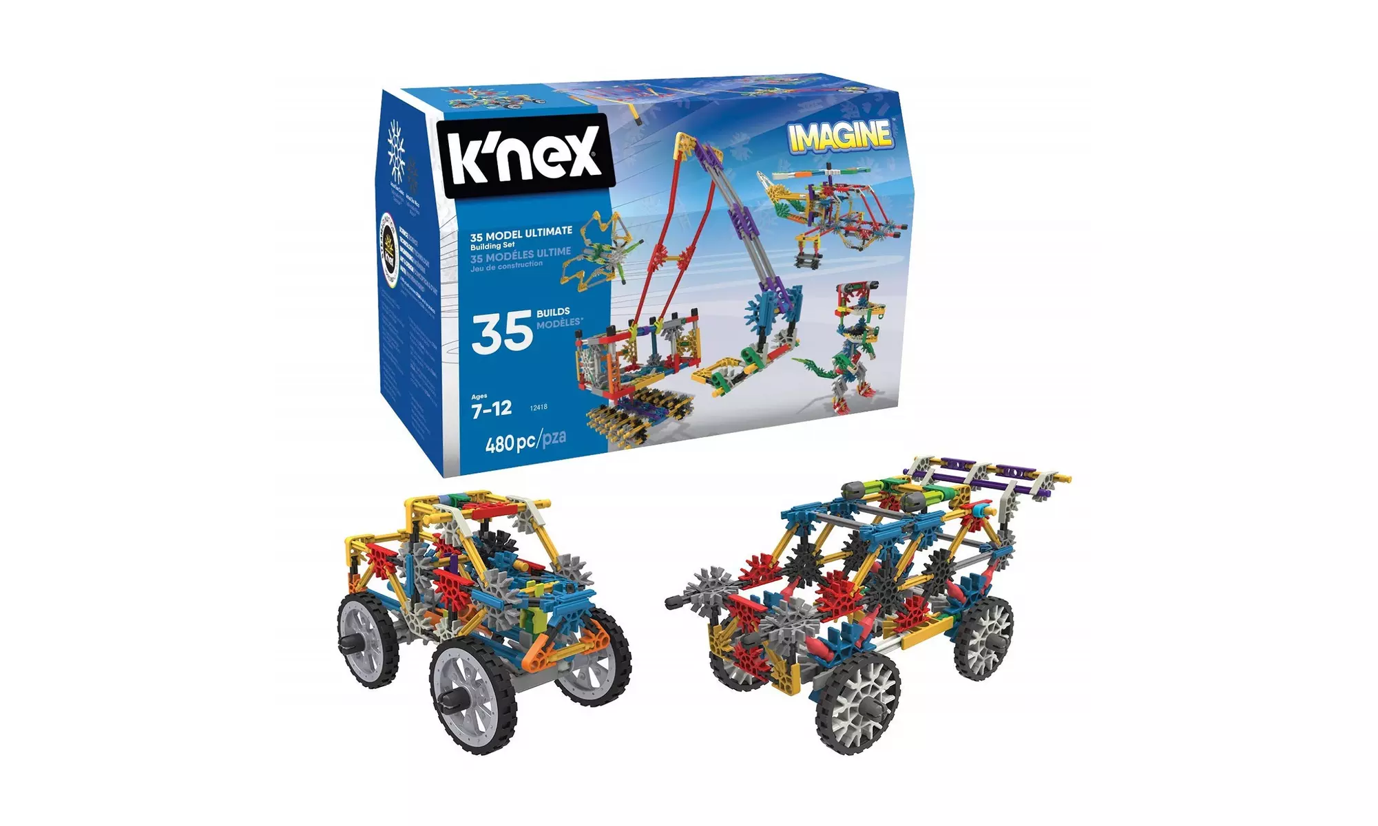 K'NEX 35 Model Building Set 480 Pieces  Construction Education Toy  - Primary Image