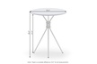 Furinno Theo Round Side Table with Crossed Legs, White - Second Medium