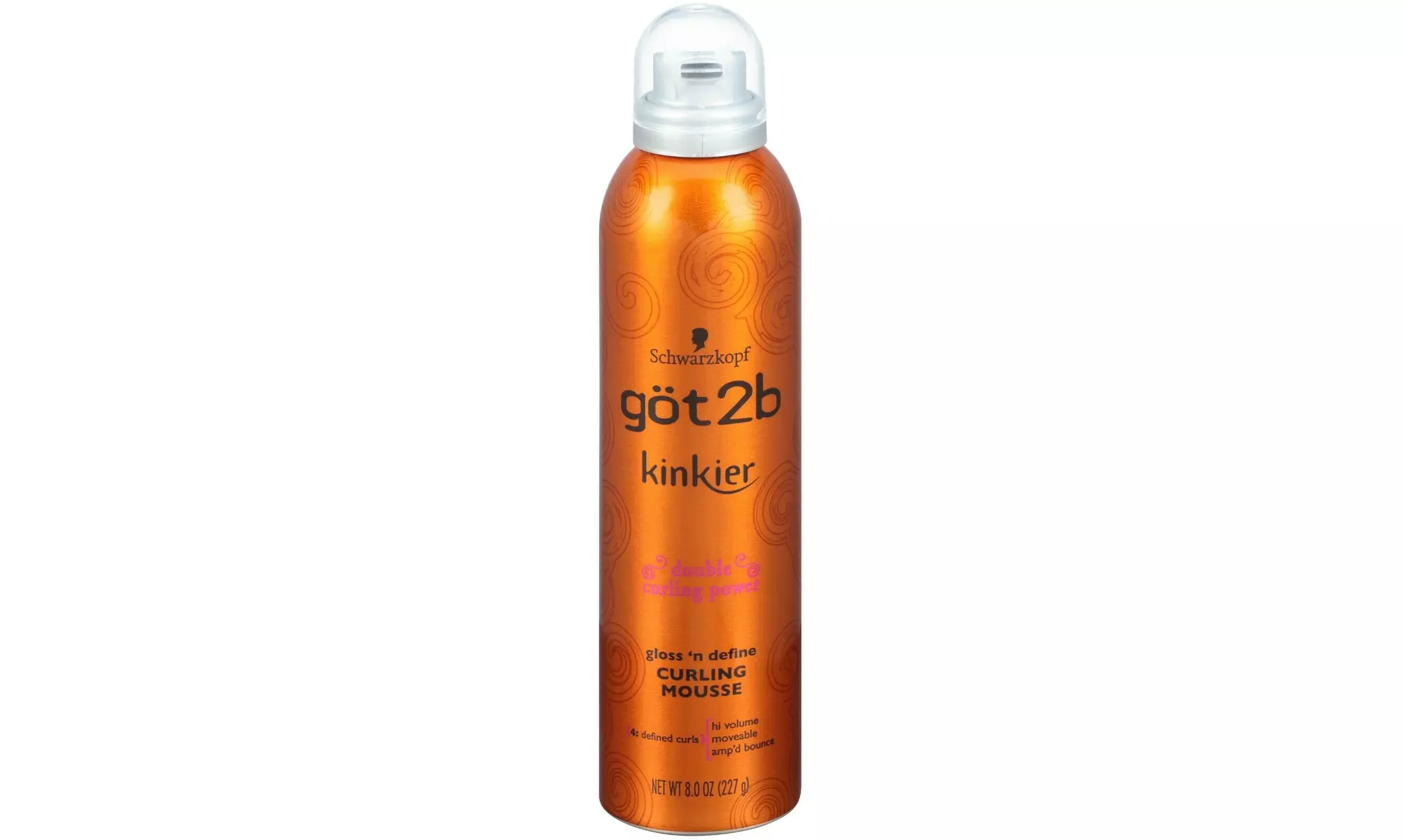 Got2b Kinkier Double Curling Powder Gloss N Define Curling Mousse 8 oz - Primary Image