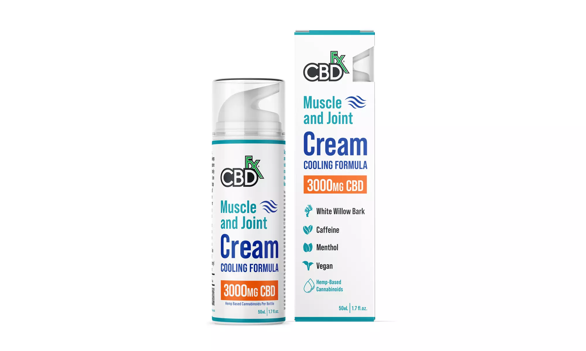 CBD Cream For Muscle & Joint: Cooling Formula from CBDfx 500mg-3000mg - Second Medium
