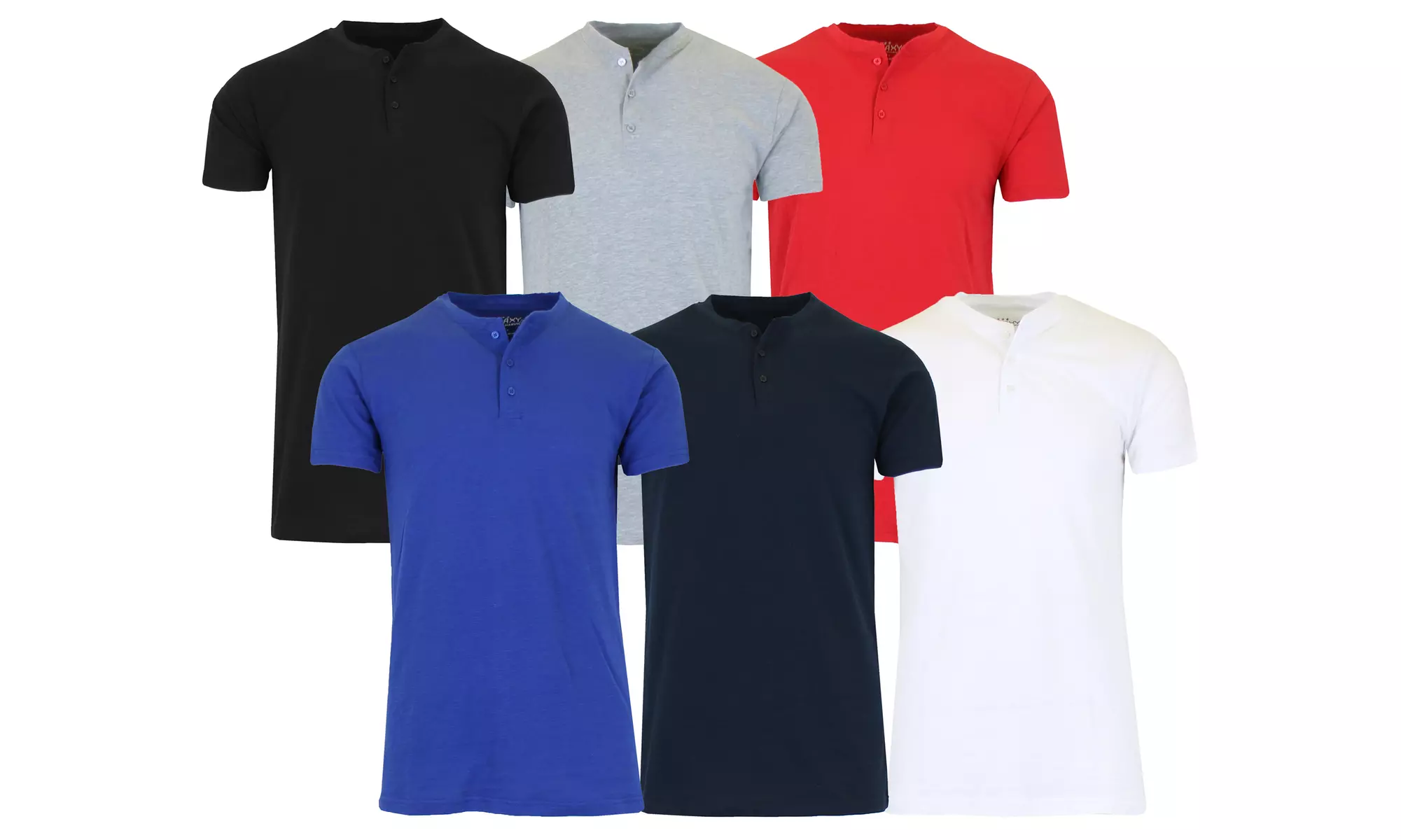 Men's Slim Fitting Short Sleeve Henley Slub Tee (Sizes, S-2XL) - Primary Image