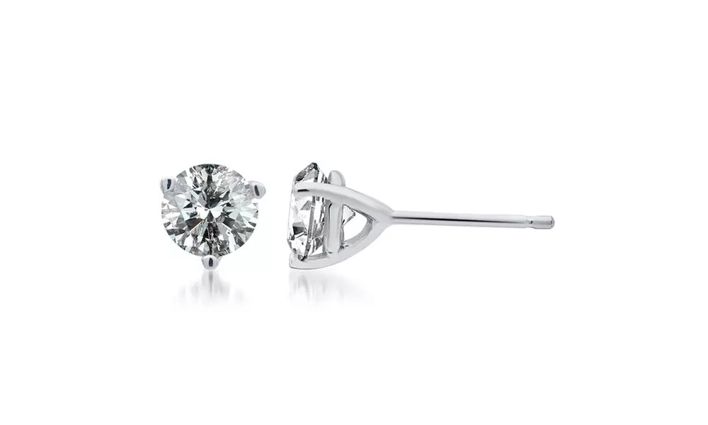 1.00 Cttw Round Diamond Stud Earring in 14K Gold - MARSTUDRD100 - Primary Image