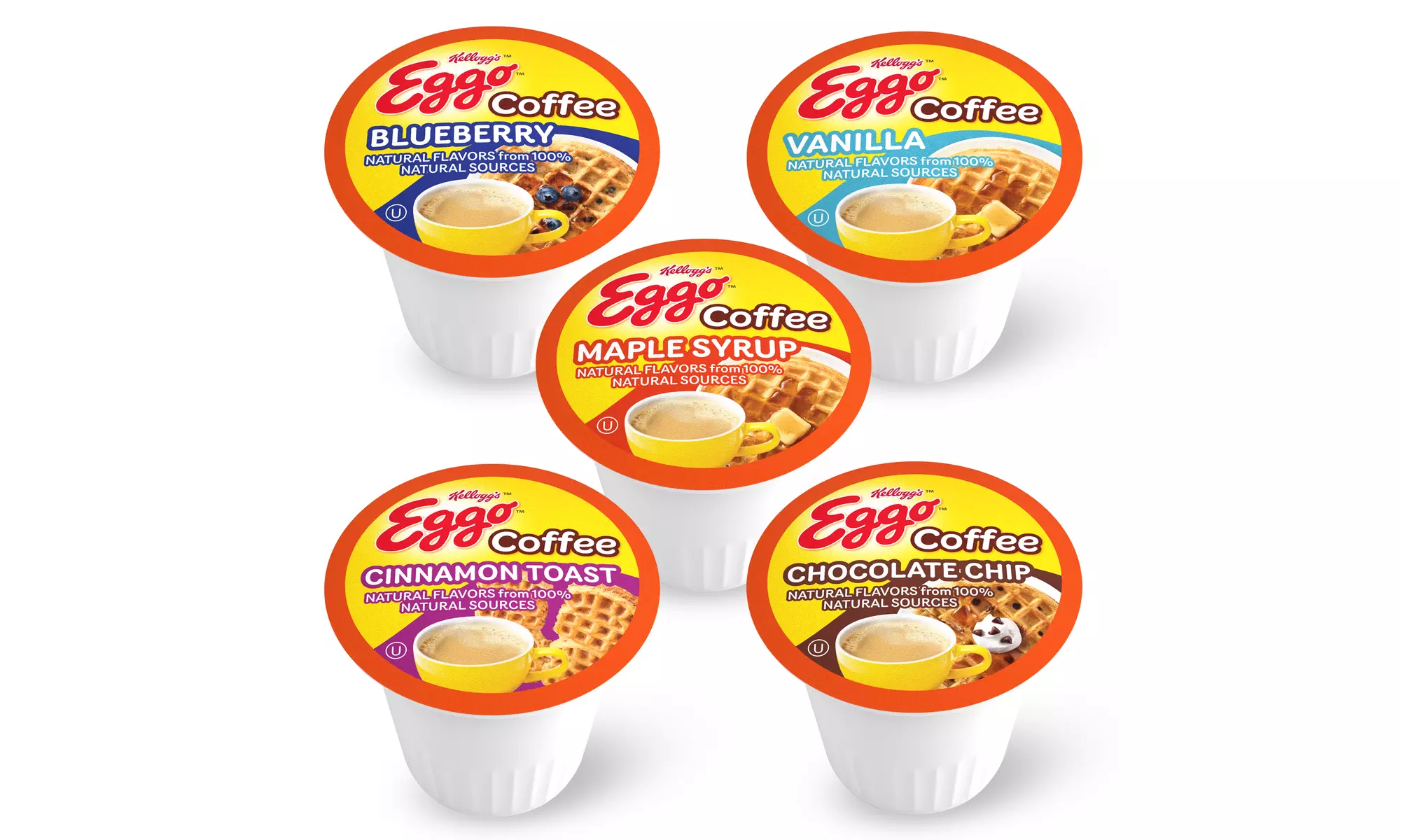 Eggo Beverages Waffle Flavored Coffee Pods for Keurig , Fair Trade, 40 Count