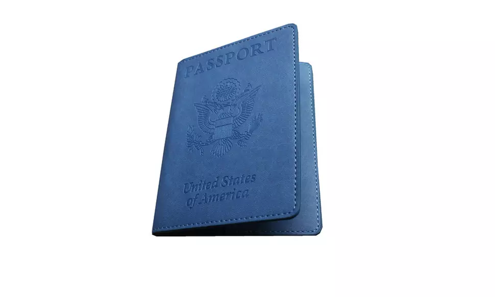 Slim Passport Card Holder Cover Faux Leather Travel Wallet