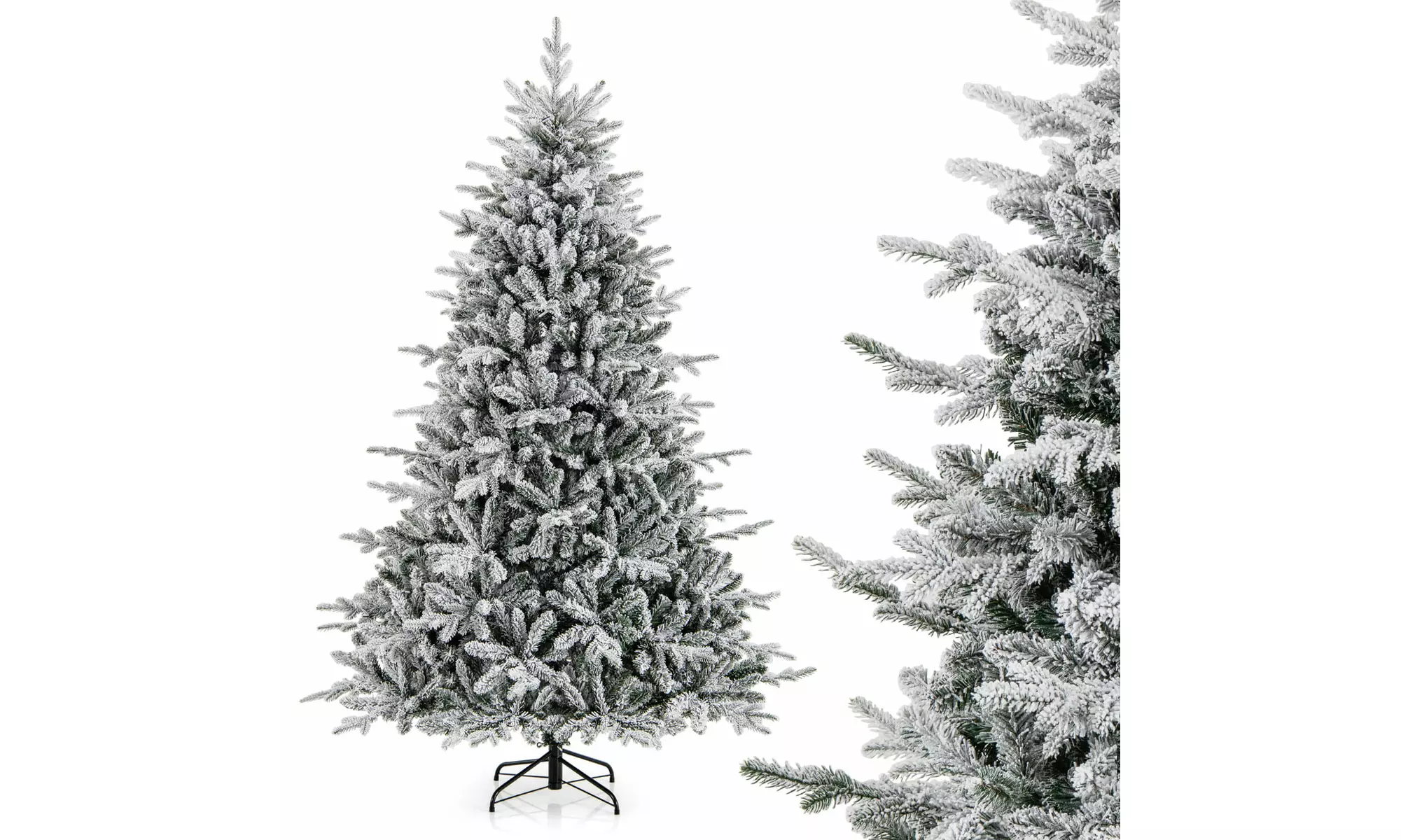 Costway 4.5/6/7 FT Christmas Tree with 8 Lighting Modes Multi-Color LED Lights