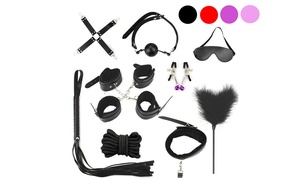 10Pcs BDSM Bondage Kit Under Bed Restraint Set Hand Cuffs Toys